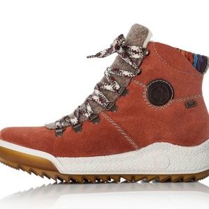 NEW Red Suede Women's Winter Boots - Rieker Aria, Size 9
